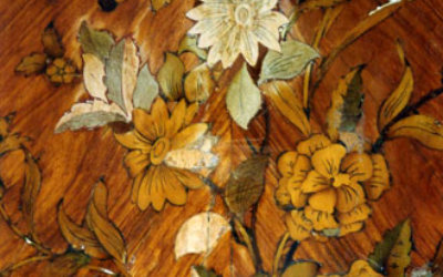 A Pair Of Louis XVI Floral Marquetry Encoignure restoration