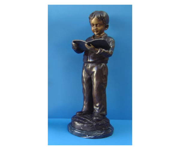 Bronze figure of a girl reading 650X500