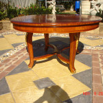 Restored extension dinning table & chairs1